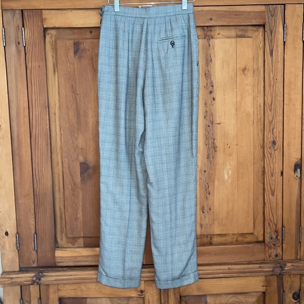 Lauren Ralph Lauren Glen Check High Waisted Cuffed Pants Sz. 8 Petite - Picture 2 of 14